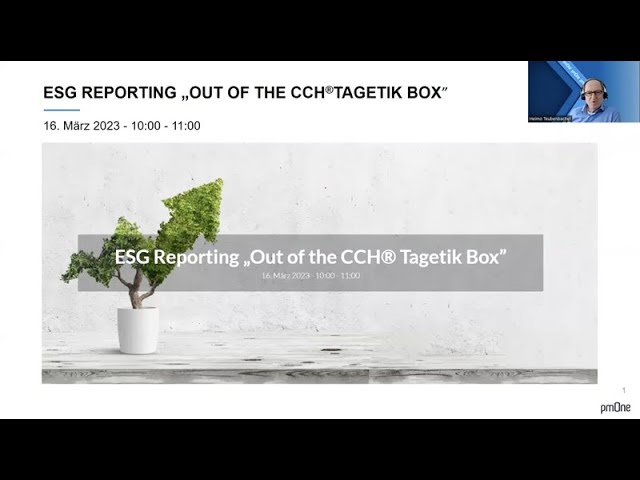 ESG-Reporting „Out of the CCH® Tagetik Box”